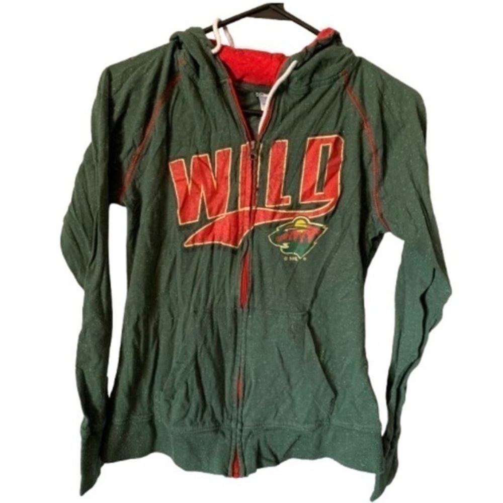 🚨FINAL PRICE🚨NHL Women’s Green Minnesota Wild Zip-Up Hoodie